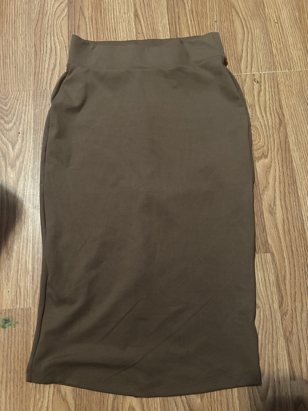 Women's Brown Stretch Pencil Skirt